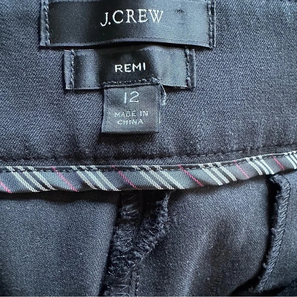 J. Crew | Black Remi Pant In Bi-stretch Cotton Size 12